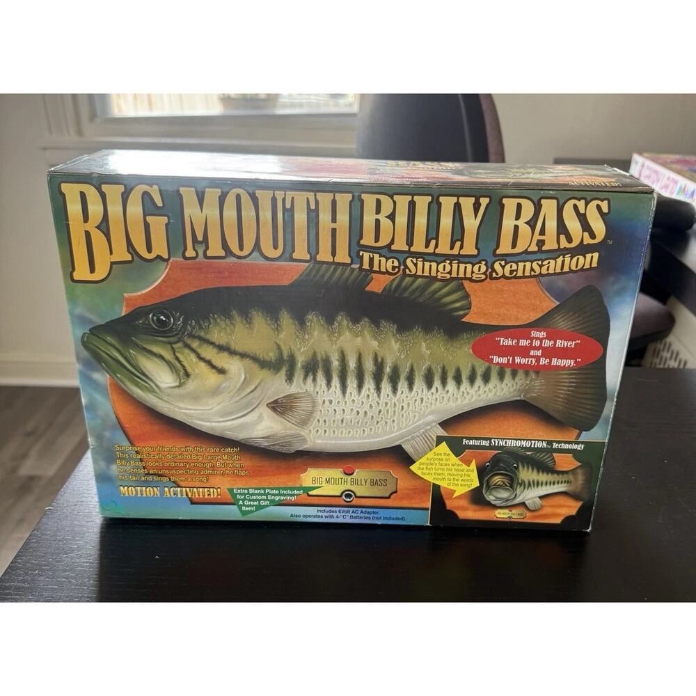 Gemmy 1998 Big Mouth Billy Bass Singing Sensation New In Box Motion Activated